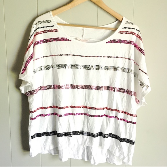 Victoria’s Secret Vintage 90s Mariniere Striped Sequin Top - Picture 1 of 3